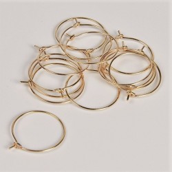 Earring Hoop Memory Light Gold Colour- 25mm Earring Hoop Memory Light Gold Colour- 25mm