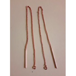 Ear Wire Chain- Rose Gold Plated  Ear Wire Chain- Rose Gold Plated
