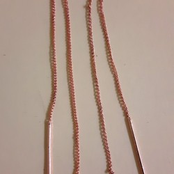 Ear Wire Chain- Rose Gold Plated  Ear Wire Chain- Rose Gold Plated