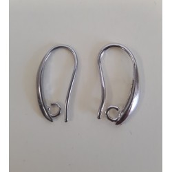 EARRING HOOKS Rhodium Plated  EARRING HOOKS Rhodium Plated