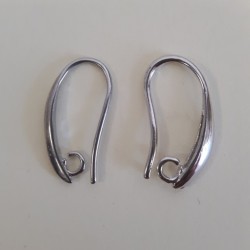 EARRING HOOKS Rhodium Plated  EARRING HOOKS Rhodium Plated