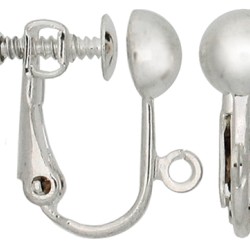 Clip On Screw Back Silver Plated Clip On Screw Back Silver Plated