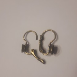 EARRING HOOK Lever Back With Cup - Brass Antiqued EARRING HOOK Lever Back With Cup - Brass Antiqued