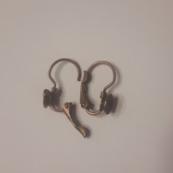 EARRING HOOK Lever Back With Cup - Copper Antiqued EARRING HOOK Lever Back With Cup - Copper Antiqued