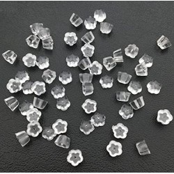 PLASTIC EARRING CLUTCH FLOWER 10 pcs. PLASTIC EARRING CLUTCH FLOWER 10 pcs.