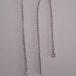 Ear Wire Chain- Stainless Steel Rhodium Colour Ear Wire Chain- Stainless Steel Rhodium Colour
