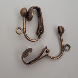 Ear Clips Brass Antique Ear Clips Brass Antique