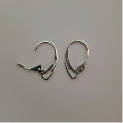 EARRING HOOK Lever Back Clips II Type- Silver Plated EARRING HOOK Lever Back Clips II Type- Silver Plated