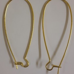 EARRING HOOK Кidney Ear Wire - Gold Colour 15X35mm EARRING HOOK Кidney Ear Wire - Gold Colour 15X35mm