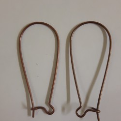 EARRING HOOK Кidney Ear Wire - Copper Antique 14Х30 mm EARRING HOOK Кidney Ear Wire - Copper Antique 14Х30 mm