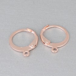 EARRING HOOK Lever Back Clips - 12 mm Stainless Steel Rose Gold Colour EARRING HOOK Lever Back Clips - 12 mm Stainless Steel Rose Gold Colour
