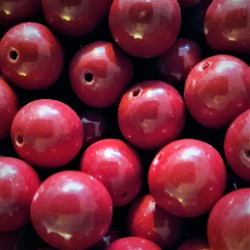 GLASS ROUND 12mm Opaque Red GLASS ROUND 12mm Opaque Red