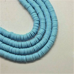 Polymer Clay Washer Heishi ~6 mm Blue/Turquoise Polymer Clay Washer Heishi ~6 mm Blue/Turquoise