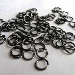 JUMP RINGS Black Colour 0.7X4mm  JUMP RINGS Black Colour 0.7X4mm