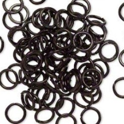 JUMP RINGS Black colour 0,8mm X 6mm  JUMP RINGS Black colour 0,8mm X 6mm