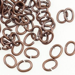 JUMP RINGS OVAL Copper Antique Colour 0,6mmХ 3.5mm X 5mm   JUMP RINGS OVAL Copper Antique Colour 0,6mmХ 3.5mm X 5mm