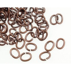 JUMP RINGS OVAL Copper Antique Colour 0,6mmХ 3.5mm X 5mm   JUMP RINGS OVAL Copper Antique Colour 0,6mmХ 3.5mm X 5mm