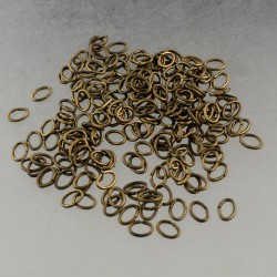 JUMP RINGS OVAL Brass Antique Colour 0,5mmХ 3mm X 4mm  JUMP RINGS OVAL Brass Antique Colour 0,5mmХ 3mm X 4mm