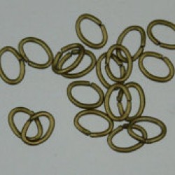 JUMP RINGS OVAL Brass Antique 0,7mmХ 4,5mm X 6mm  JUMP RINGS OVAL Brass Antique 0,7mmХ 4,5mm X 6mm