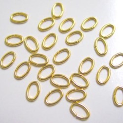 JUMP RINGS OVAL Gold Plated 0,6mmХ 3,5mm X 5mm  JUMP RINGS OVAL Gold Plated 0,6mmХ 3,5mm X 5mm
