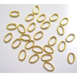 JUMP RINGS OVAL Gold Plated 0,6mmХ 3,5mm X 5mm  JUMP RINGS OVAL Gold Plated 0,6mmХ 3,5mm X 5mm