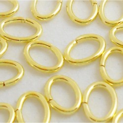 JUMP RINGS OVAL Gold Plated 0,7mmХ 4,5mm X 6mm  JUMP RINGS OVAL Gold Plated 0,7mmХ 4,5mm X 6mm