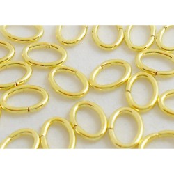JUMP RINGS OVAL Gold Plated 0,7mmХ 4,5mm X 6mm  JUMP RINGS OVAL Gold Plated 0,7mmХ 4,5mm X 6mm