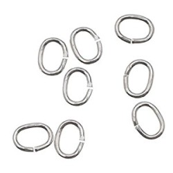 JUMP RINGS OVAL Antique Silver Plated 0,6mmХ 3,5mm X 5mm  JUMP RINGS OVAL Antique Silver Plated 0,6mmХ 3,5mm X 5mm