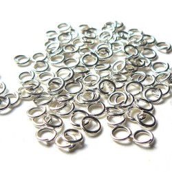 JUMP RINGS Rhodium colour 0.5X3mm  JUMP RINGS Rhodium colour 0.5X3mm