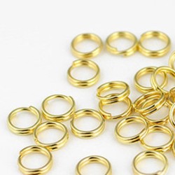 SPLIT RINGS GOLD COLOUR Stainless Steel 0,7 X 8 mm  SPLIT RINGS GOLD COLOUR Stainless Steel 0,7 X 8 mm