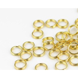 SPLIT RINGS GOLD COLOUR Stainless Steel 0,7 X 6 mm 