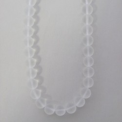 Rock crystal matte - 8mm  Rock crystal matte - 8mm