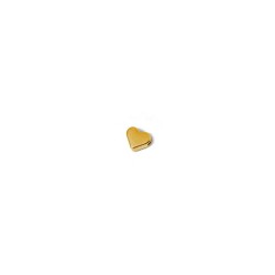 Zamak Slider Heart 6mm (Ø 1mm) Gold Plated Zamak Slider Heart 6mm (Ø 1mm) Gold Plated