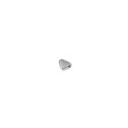 Heart  Bead -6 mm Rhodium Colour Heart  Bead -6 mm Rhodium Colour