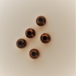 Metal round beads "hollow" 10 mm copper antique Metal round beads "hollow" 10 mm copper antique
