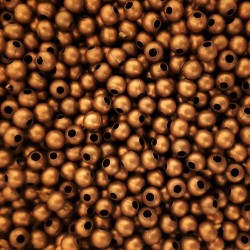 Metal round beads "hollow" 6 mm copper antique Metal round beads "hollow" 6 mm copper antique