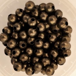 Metal round beads "hollow" 8 mm brass antique Metal round beads "hollow" 8 mm brass antique