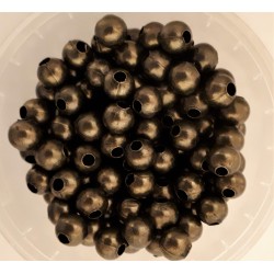 Метални кръгли мъниста "кухи" 8 мм бронз антик