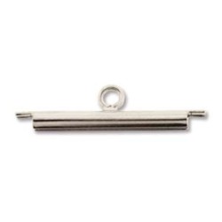 MIYUKI SLIDE TUBE 20 MM SILVER COLOUR MIYUKI SLIDE TUBE 20 MM SILVER COLOUR