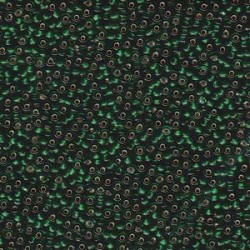ROUND ROCAILLE 11/0 Silverline  Dark Emerald 27 ROUND ROCAILLE 11/0 Silverline  Dark Emerald 27