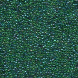 ROUND ROCAILLE 11/0 DARK BLUE LINED GREEN AB 332 ROUND ROCAILLE 11/0 DARK BLUE LINED GREEN AB 332