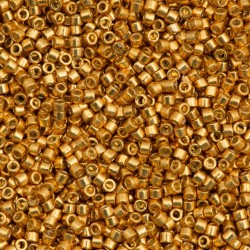 DELICA ROUND 11/0 (1,6mm), DB-1833 Duracoat Galvanized Yellow Gold DELICA ROUND 11/0 (1,6mm), DB-1833 Duracoat Galvanized Yellow Gold