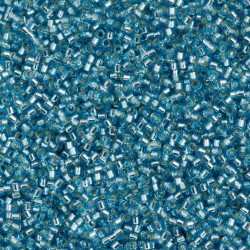 DELICA ROUND 11/0 (1,6mm), DB-44 Silver Lined Aqua  DELICA ROUND 11/0 (1,6mm), DB-44 Silver Lined Aqua