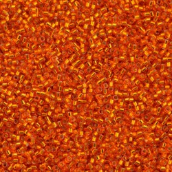 DELICA ROUND 11/0 (1,6mm), DB-45 Silver Lined Orange DELICA ROUND 11/0 (1,6mm), DB-45 Silver Lined Orange