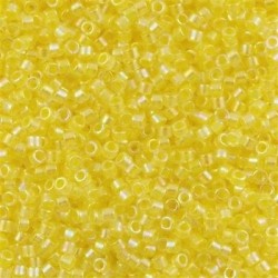 DELICA ROUND 11/0 (1,6mm), DB-53 Inside Dyed Color Soft Yellow AB DELICA ROUND 11/0 (1,6mm), DB-53 Inside Dyed Color Soft Yellow AB