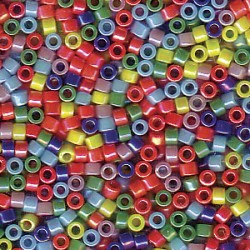 DELICA ROUND 11/0 (1,6mm), DB-MIX44 OPAQUE RAINBOW AB DELICA ROUND 11/0 (1,6mm), DB-MIX44 OPAQUE RAINBOW AB