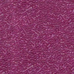 DELICA ROUND 11/0 (1,6mm), DB-74 Lined Light Fucsia AB DELICA ROUND 11/0 (1,6mm), DB-74 Lined Light Fucsia AB