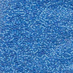 DELICA ROUND 11/0 (1,6mm), DB-76 Light Blue Lined AB DELICA ROUND 11/0 (1,6mm), DB-76 Light Blue Lined AB