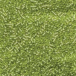DELICA ROUND 11/0 (1,6mm), DB-1206 Silver Lined Lime DELICA ROUND 11/0 (1,6mm), DB-1206 Silver Lined Lime