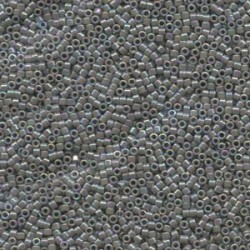 DELICA ROUND 11/0 (1,6mm), DB-168 Opaque Grey AB DELICA ROUND 11/0 (1,6mm), DB-168 Opaque Grey AB